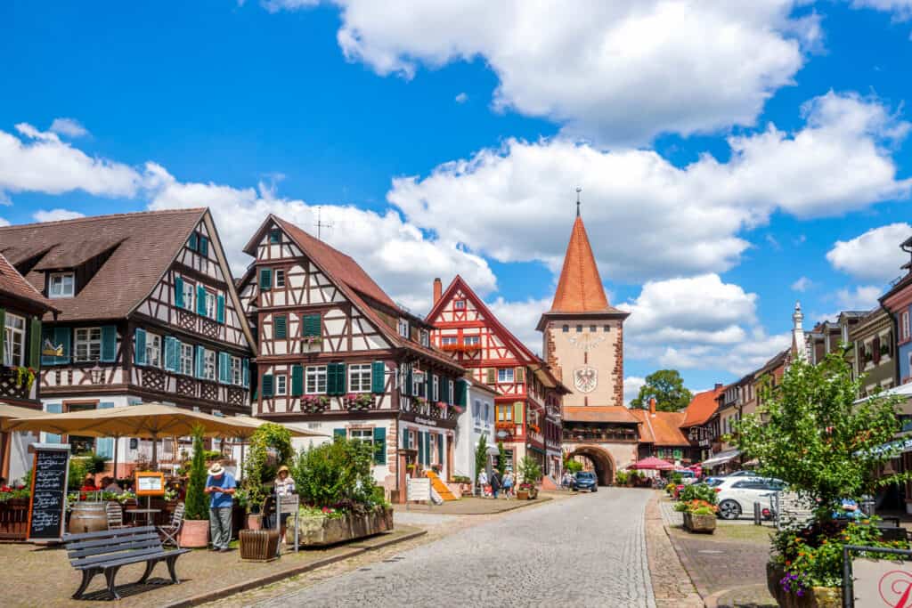 Half-timbered houses in Gengenbach, Black Forest, Germany.