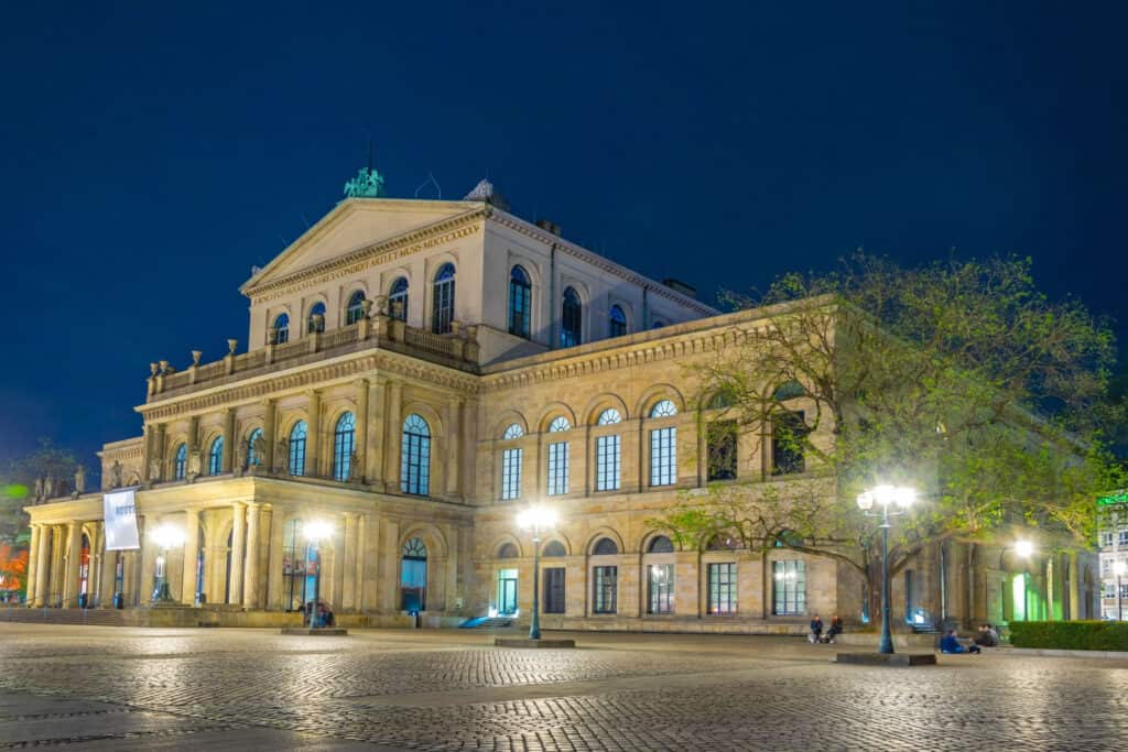 Hannover State Opera at Night, front view