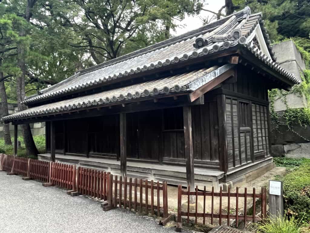 Doshin Bansho, an old small guardhouse at Tokyo Imperial Palace, once a watch point for samurai guards.