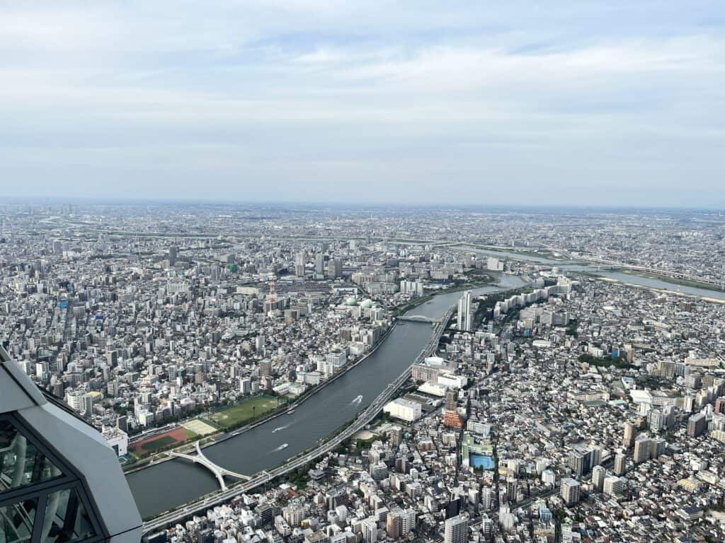 Visit Tokyo Skytree - View from Tembo Galleria at 450m