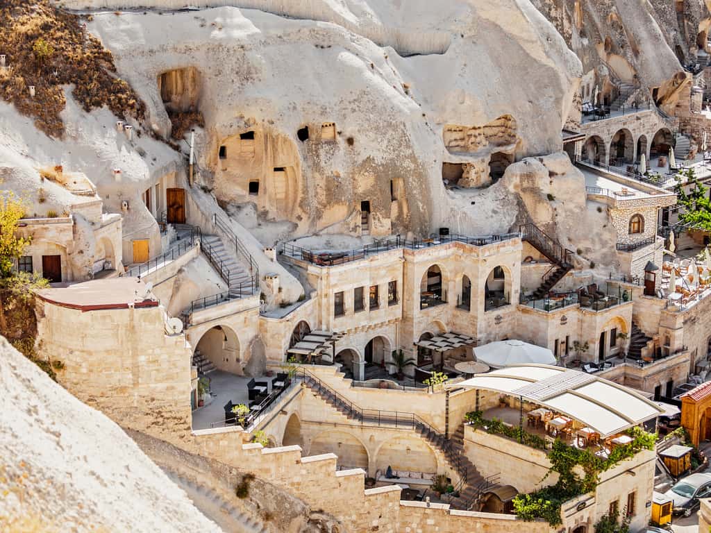 Aerial view of the Goreme Open Air Museum in Cappadocia, showcasing its historical significance.