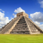 The iconic El Castillo pyramid at Chichen Itza, a marvel of Mayan architecture